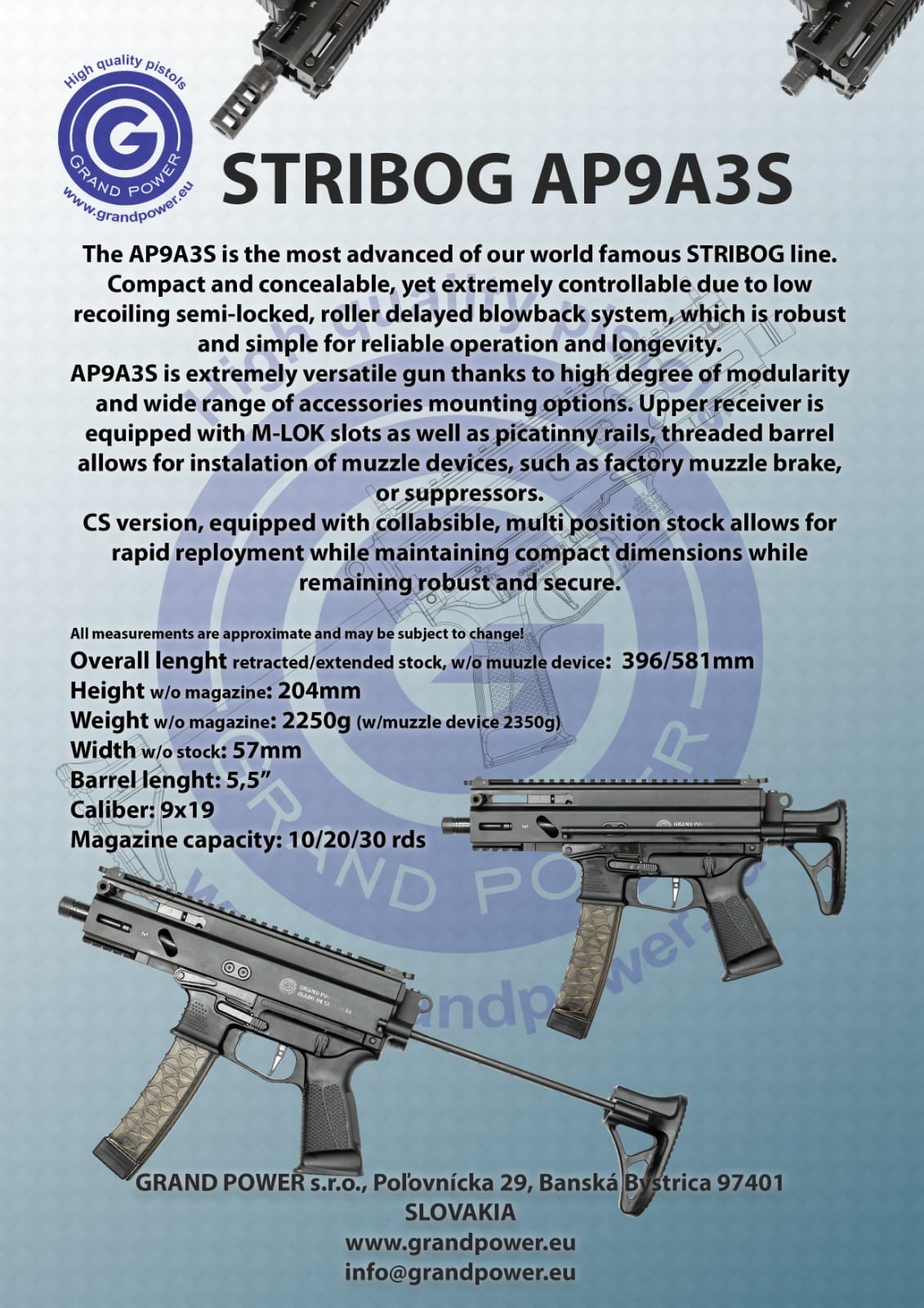 Stribog AP9A3S data sheet cover